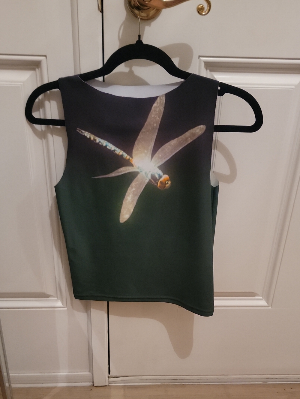 1XBlue. Fitted Firefly Top. Ombrea Green To Black. BN. Size Medium